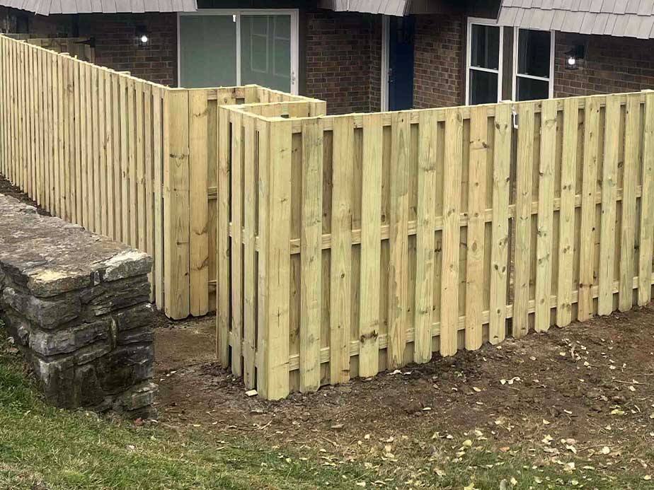 Hendersonville TN Shadowbox style wood fence