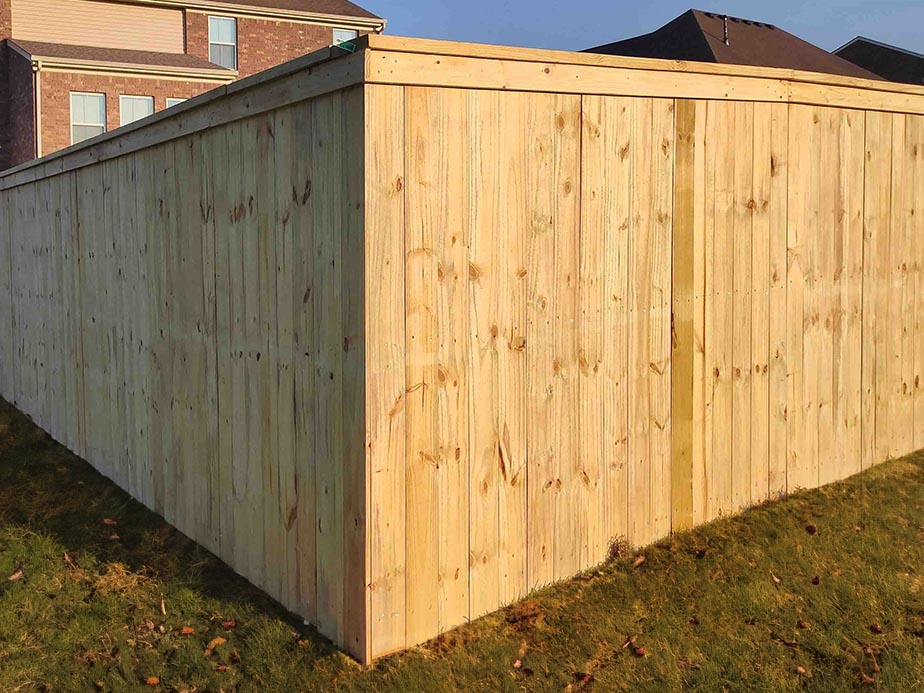 Madison TN cap and trim style wood fence