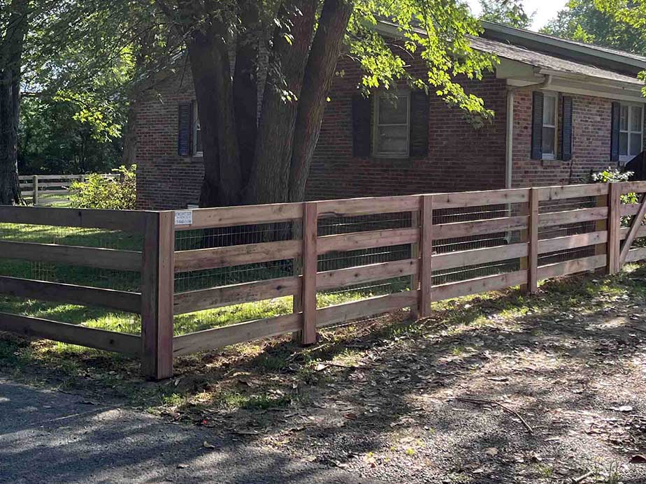 Madison TN horizontal style wood fence